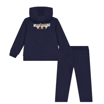 Navy Blue Teddy Bear Logo Tracksuit