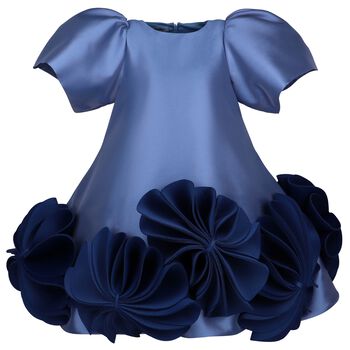 Girls Blue Floral Dress