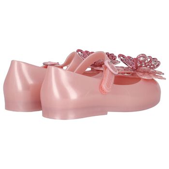 Girls Pink Butterly Jelly Shoes