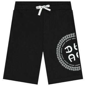 Boys Black Logo Shorts