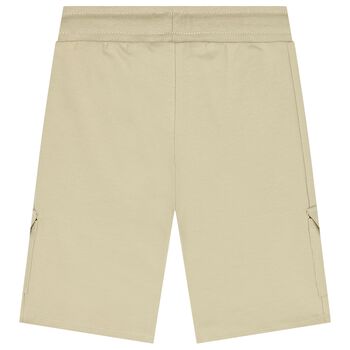 Boys Beige Logo Shorts