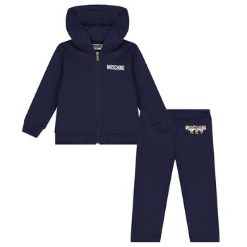 Navy Blue Teddy Bear Logo Tracksuit