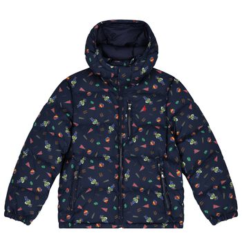 Boys Multicolor Logo Puffer Jacket