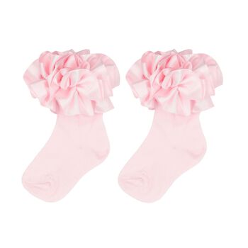 Baby Girls Pink Ruffled Socks