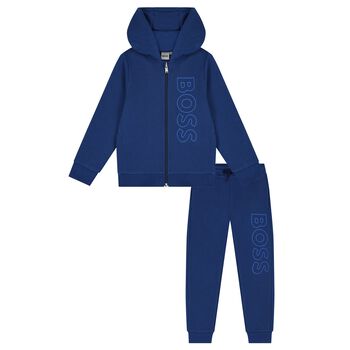 Boys Blue Logo Tracksuit