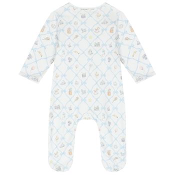 White & Blue Babygrow