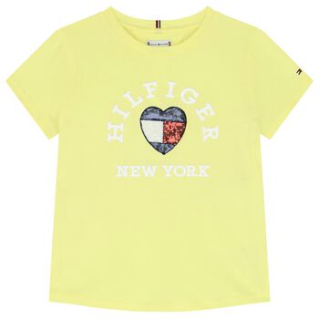 Girls Yellow Logo T-Shirt