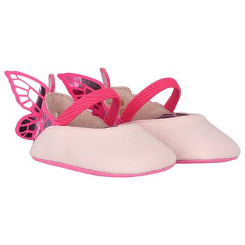 Baby Girls Pink Glitters Butterfly Shoes