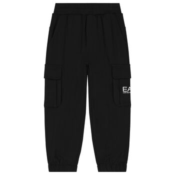 Boys Black Logo Joggers