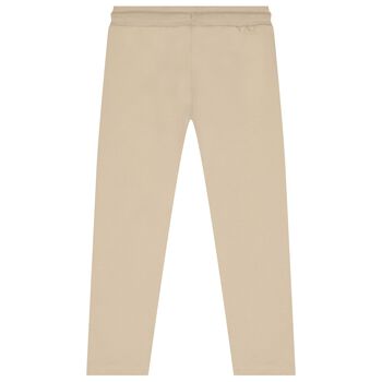 Boys Beige Logo Joggers