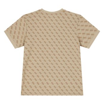 Boys Beige Logo T-Shirt