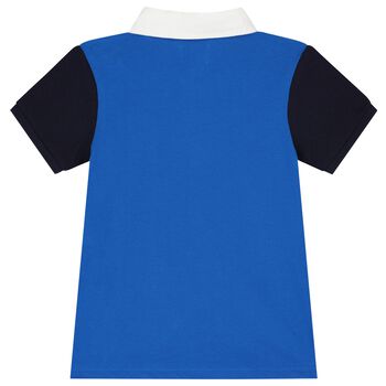 Boys Blue Logo Polo Shirt