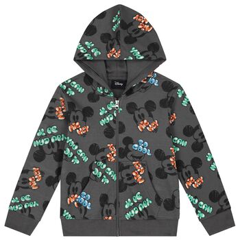 Boys Grey Disney Zip Up Top