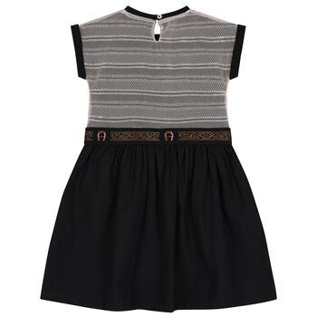 Girls Black Logo Dress