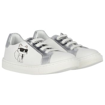 White Ikonik Choupette Trainers 