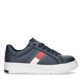 Boys Navy Blue Logo Trainers