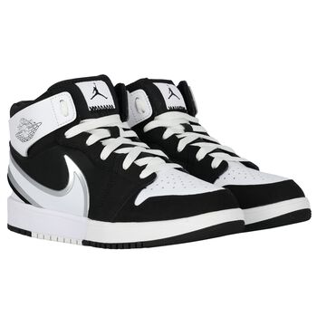 Black & White Jordan 1 Mid Easyon Trainers