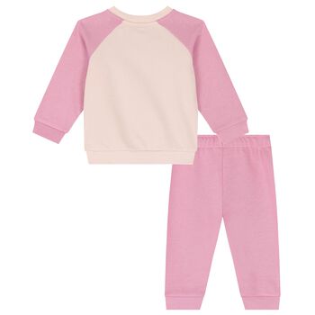 Younger Girls Pink Logo Tracksuit