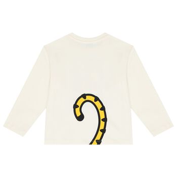 Ivory Tiger Logo Long Sleeve Top