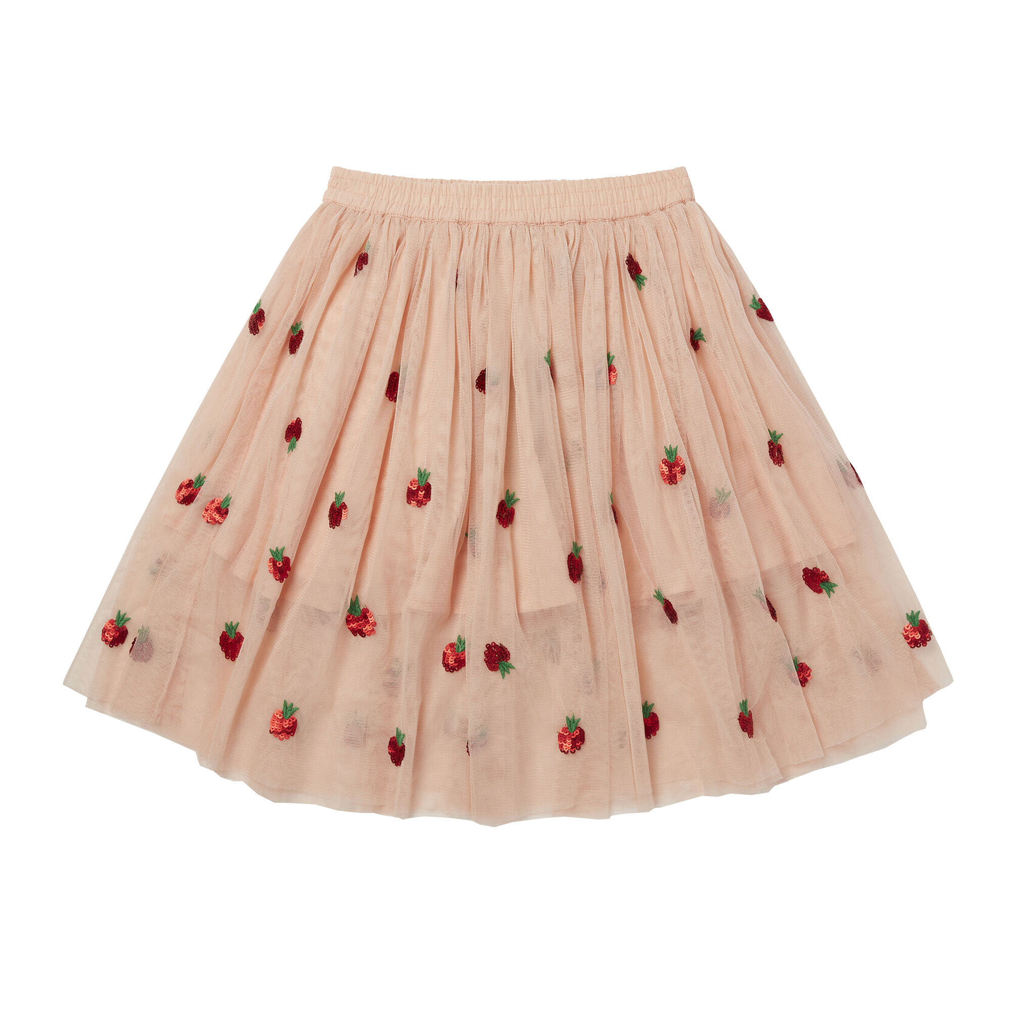 Stella McCartney Girls Pink Strawberry Tulle Dress | Junior Couture UK