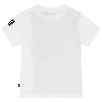 Younger Boys Grey & White Logo T-Shirt