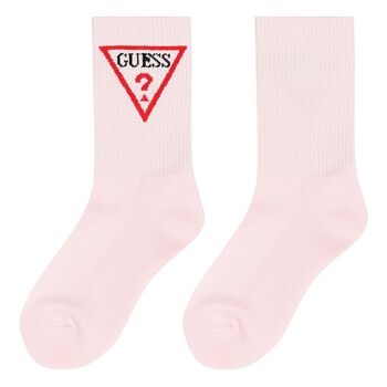 Girls Pink Logo Socks