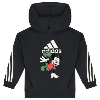 Grey Mickey Mouse Logo Hooded Top