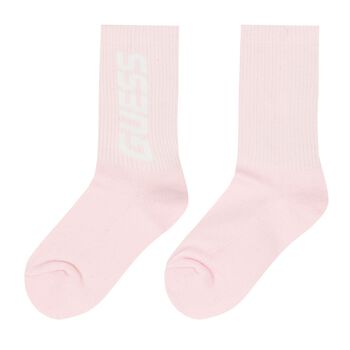 Girls Pink Logo Socks