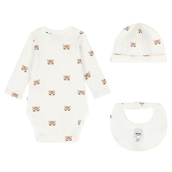 Ivory Logo Red Panda Babygrow Set