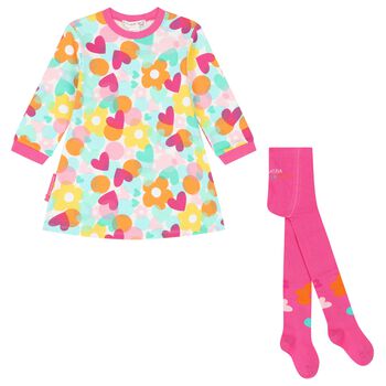 Girls Multi-Coloured Dress Set