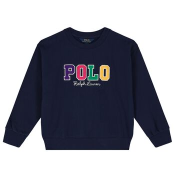 Girls Navy Blue Logo Sweatshirt