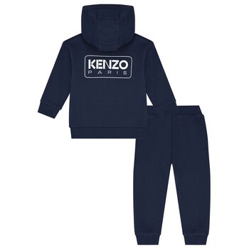 Younger Boys Navy Blue Logo Tracksuit