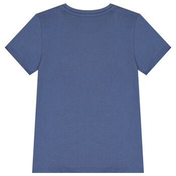 Boys Blue Teddy Bear Logo T-Shirt