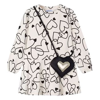 Girls Ivory Heart Dress Set