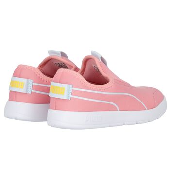 Girls Pink Courtflex v3 Slip On Trainers