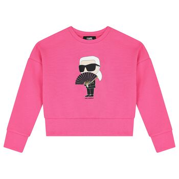 Girls Pink Ikonik Sweatshirt