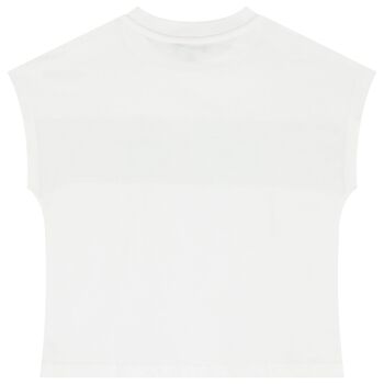 Girls White Logo T-Shirt