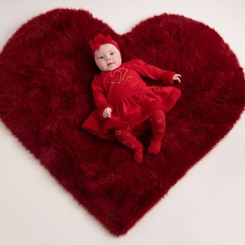 Baby Girls Red Heart Dress