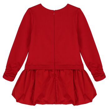 Girls Red Teddy Bear Dress