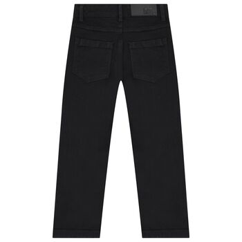 Boys Black Logo Jeans