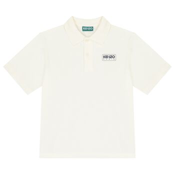 Boys Ivory Logo Polo Shirt