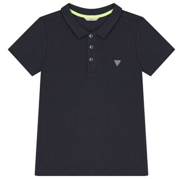 Boys Navy Blue Logo Polo Shirt