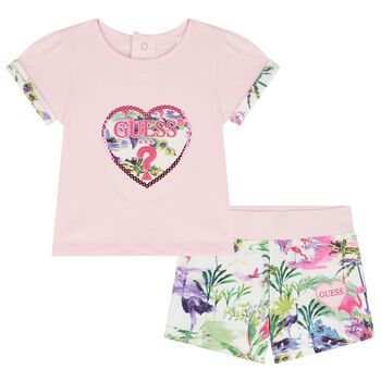 Baby Girls Botanical Print Shorts Set