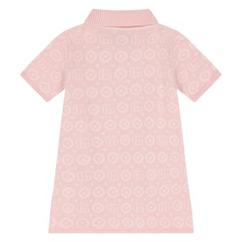 Younger Pink Knitted Polo Dress