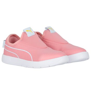 Girls Pink Courtflex v3 Slip On Trainers