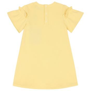 Younger Girls Yellow Bag Ruffle Dress