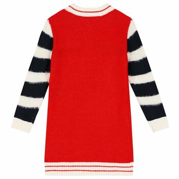 Girl Red Knitted Dress