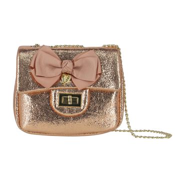 Girls Rose Gold Bow Handbag