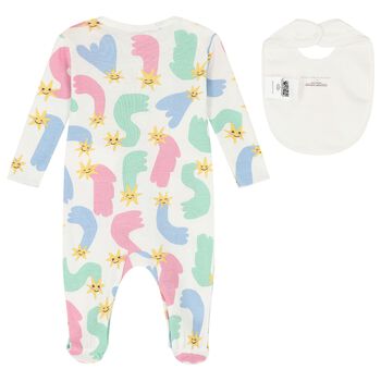 Baby Girls Ivory Shooting Stars Babygrow Gift Set