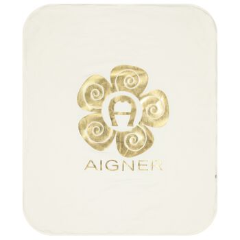 Baby Girls Ivory Logo Blanket